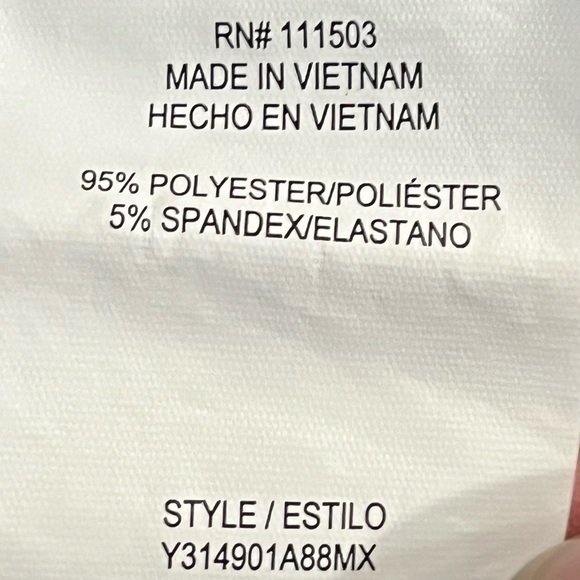 Luxology Estilo Women 2X Black White Geometric 3/4 Sleeve VNeck Midi Dress Belt - Picture 8 of 8